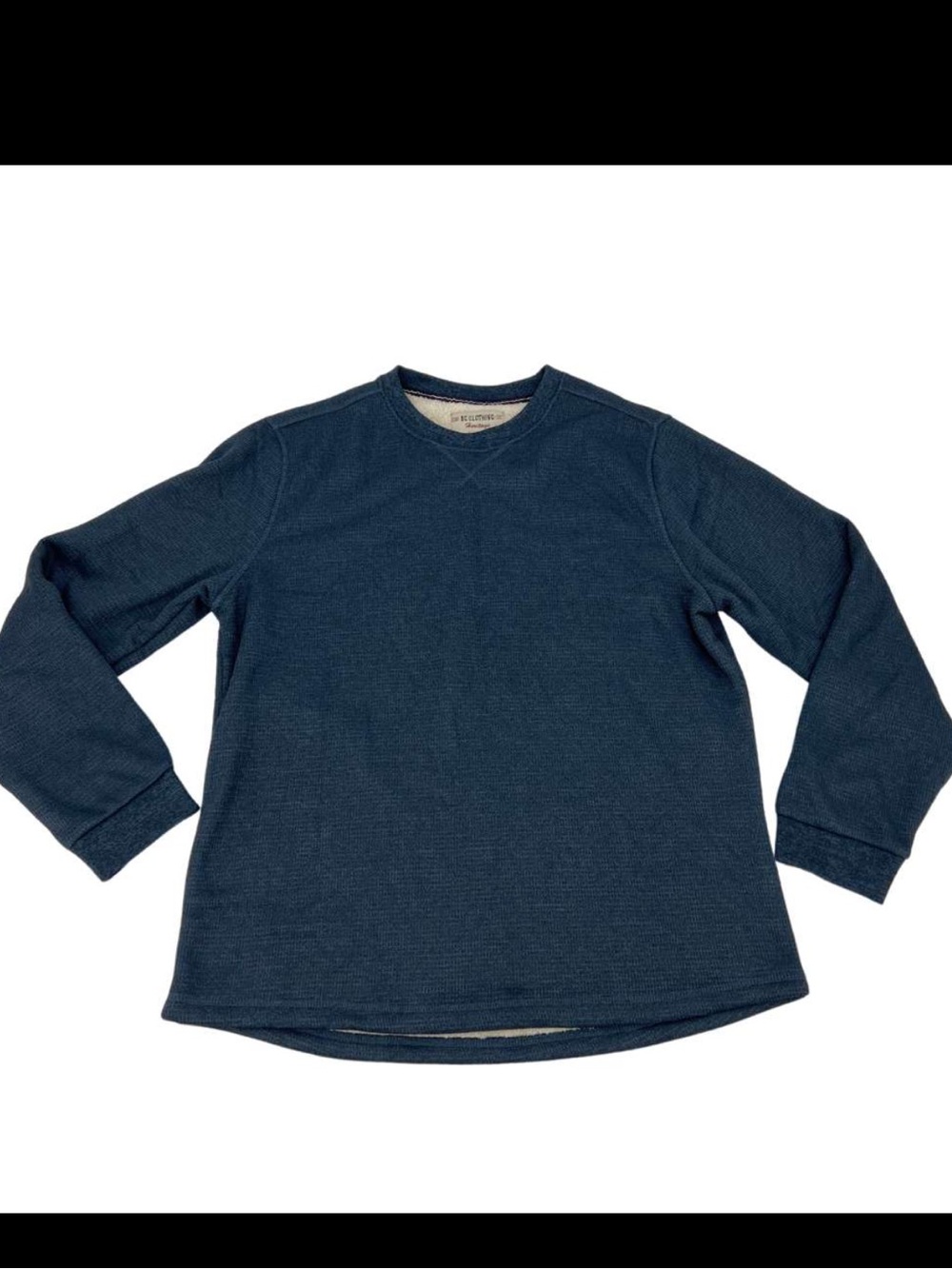 Bc clothing Heritage men’s navy fleece lined crew neck